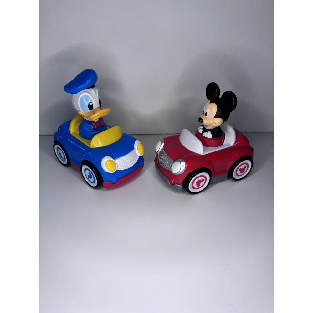 Collectible Walt Disney Mickey Mouse & Donald Hap-P-Kid Push&Go Toy Car